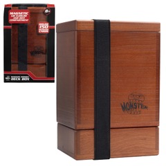 Monster - Magnetic Wooden Deck Box With Dice Compartment - Stained Cherry Finish